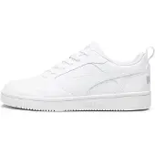 Puma Sneaker "REBOUND V6 LOW" niedrig geschnitten, mit Schnürverschluss, aus getrommeltem Leder
