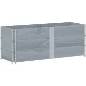 vidaXL Pflanzkasten Grau 150x50 cm Massivholz Kiefer