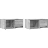 vidaXL TV-Schränke 2 Stk. Grau Sonoma 60x31x25,5 cm Holzwerkstoff