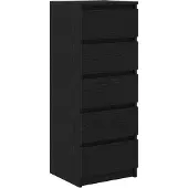 vidaXL Sideboard mit Schubladen Schwarz Eichen-Optik 37,5x35x99 cm