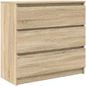 vidaXL Sideboard Sonoma-Eiche 80x35x76 cm Holzwerkstoff
