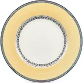 Villeroy & Boch Speiseteller "Speiseteller Audun Fleur ø 27,1 cm weiß-grau-gelb"