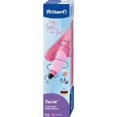 Pelikan Tintenroller Twist Tintenroller für Rechts- und Linkshänder, Berry Pink