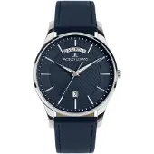 Jacques Lemans Quarzuhr "London", blau (dunkelblau, dunkelblau, dunkelblau), Armbanduhren, Herren, silberfarben, Quarzuhr, Armbanduhr, Herrenuhr, Lederarmband, analog, Wochentag, Tag