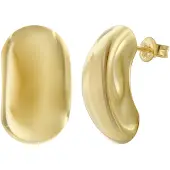 Trendor 28166 Damen-Ohrringe Gold auf Silber 925 Ohrstecker Breite 13 mm