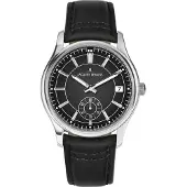 Jacques Lemans 1-2197A Herrenuhr Derby mit Lederband Schwarz