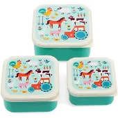 Rex London Snack-Boxen 3er-Set Farmyard