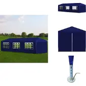 The Living Store Partyzelt 3x9 m Blau