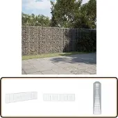 vidaXL Gabione mit Deckel 900x50x200 cm Verzinktes Eisen