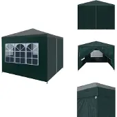 vidaXL Partyzelt 3x3 m Grün - Pavillons & Partyzelte