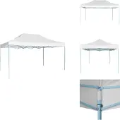 vidaXL Profi-Partyzelt Faltbar 3 x 4 m Stahl Weiß - Pavillons & Partyzelte