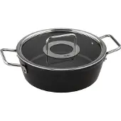 Fissler Adamant / Aluminium-Bräter (Ø 24 cm, 3,1L) Bratentopf-beschichtet mit Glas-Deckel, antihaftend - Induktion