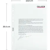 Falken 100 Prospekthüllen DIN A4 glasklar glatt 0,05 mm