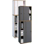 VCM Büroschrank Schiebetüren Salia 5fach B60