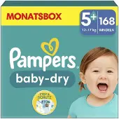 Pampers Windeln Baby Dry Größe 5+ 168ST für Babys und Kleinkinder (4-18 Monate) 8006540785119