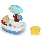 Baby Born Splish Splash Teddy im Badeoutfit mit Schwimmfunktion und Badewannen-Spielzeug.