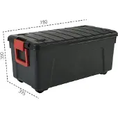 IRIS OHYAMA Multi Box Gr. M 75 Liter, schwarz-rot 6162