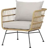 Ebuy24 Nina Gartenstuhl inkl. Auflage, beige.