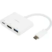 Vivanco ViVancoCC UC UACHD, Kabelgebunden, USB 3.2 Gen 1 (3.1 Gen 1) Type-C, 60 W, Weiß, 5 Gbit/s, 60 Hz