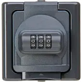 Heinrich Kopp BLUE ELECTRIC - Schutzkontakt-Steckdose mit Zahlenschloss, Farbe: anthrazit