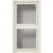 JUNG LS582AW Aufputz-Kappe mit Rahmen 2fach