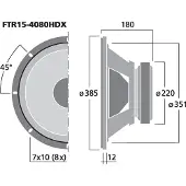 Monacor FTR15-4080HDX
