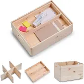 Zeller Set Allzweckkiste, 3 tlg., Kiefernholz, verschiedene Größen Größe: 40x30x24cm