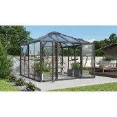 Pergart Vitavia, Gewächshaus-Pavillon "Fortuna", schwarz, 3 mm ESG, 10 mm HKP