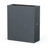 Herstera , Metall Pflanzkübel, Blumenkasten, Hochbeet, schmal, anthrazit, 100 x 40 x 115 cm (L x B x H)