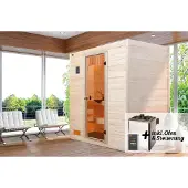 Weka Massivholz-Sauna VALIDA Gr. 2 Sparset 4,5 kW OS inkl. digitaler Steuerung, Glastür x B x T x H x 189 x 189 x 204
