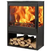 Panadero Kaminofen »Onix Trivision«, schwarzmetallic, Stahl, 7,1 kW