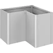 Biohort Hochbeet klassisch Pflanzbeet Belvedere Maxi Gr. L100 102 x 102 x 77 cm silber
