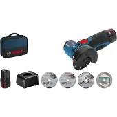 Bosch Akku-Winkelschleifer GWS 12V-76, 2 x Akku GBA 12V 2.0Ah