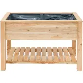 Westmann Lärchenholz Hochbeet Emily mit Ablage Natur 120x65x75 cm