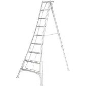 Niwaki Aluminium 3-Holm-Gartenleiter höhenverstellbar Silber 227x140x301 cm