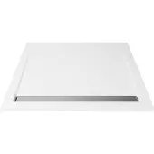 Breuer Duschwanne Classic Line 100 x 100 x 3,5 cm weiß mit Ablaufrinne 1935011000020