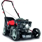 Scheppach Benzin Rasenmäher MP132-42 | Schnittbreite 42cm | 3,4 PS | Stahlgehäuse | Reinigungsfunktion | 45 L | Höhenverstellung in 7 Stufen (25-75mm)