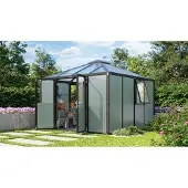 Pergart Vitavia, Gerätehaus "Universum", schwarz / salbei grün, 10,2 m²