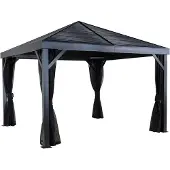 Sojag South Beach 1212 Metall Gartenpavillon mit Moskitonetz 4x4 m