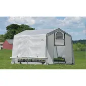 ShelterLogic , Foliengewächshaus "In-A-Box", 300 x 300 cm, hellgrau, 9 m²