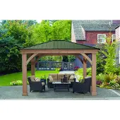 Westmann , Holzpavillon Devon 12x14, natur, 365 x 427 x 317 cm (L x B x H)