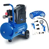 Scheppach Druckluft Kompressor HC30o | ölfrei & langlebig | 1100W | 24L Kessel | 8bar | 200l Luftleistung | inkl. 13-tlg. Zubehörset & 5m Schlauch
