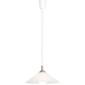 Brilliant Pendelleuchte Ariana | klassische Pendelleuchte | Metall/Glas | eisen/weiß | höhenverstellbar | 1x E27 max. 60 W