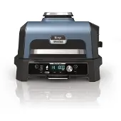 Ninja Woodfire Pro Connect XL 7-in-1 Outdoor elektrischer BBQ Smoker Grill, App-Steuerung, Air Fryer mit Woodfire Pellets 1,7 kW