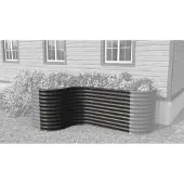 Pergart Vitavia Erweiterung "Curve" für Hochbeet "Terra 858" schwarz 80 x 86 cm