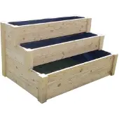 Westmann , Holz Hochbeet, Stufenbeet "Urban Gardening", natur, 120 x 76 x 64 cm (L x B x H)