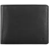 Esquire Leder Geldbörse Compact Wallet Black schwarz