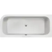 OTTOFOND Badewannen Set Spirit 80 x 180 cm rechte Ecke abgerundet weiß glänzend mit Ab- und Überlaufgarnitur mit Wassere