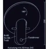 Holtkötter SuperNova WD LED-Wandleuchte-Schwarz-mit LED (2700K)