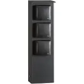 LCD Steckdosensäule, 3-fach, Aluminium, Edelstahl, graphit 016, schwarz, Edelstahl